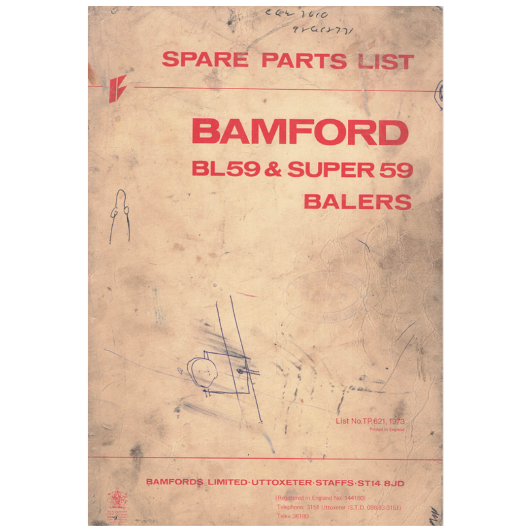 Bamford BL59 & Super 59 Balers Spare Parts List