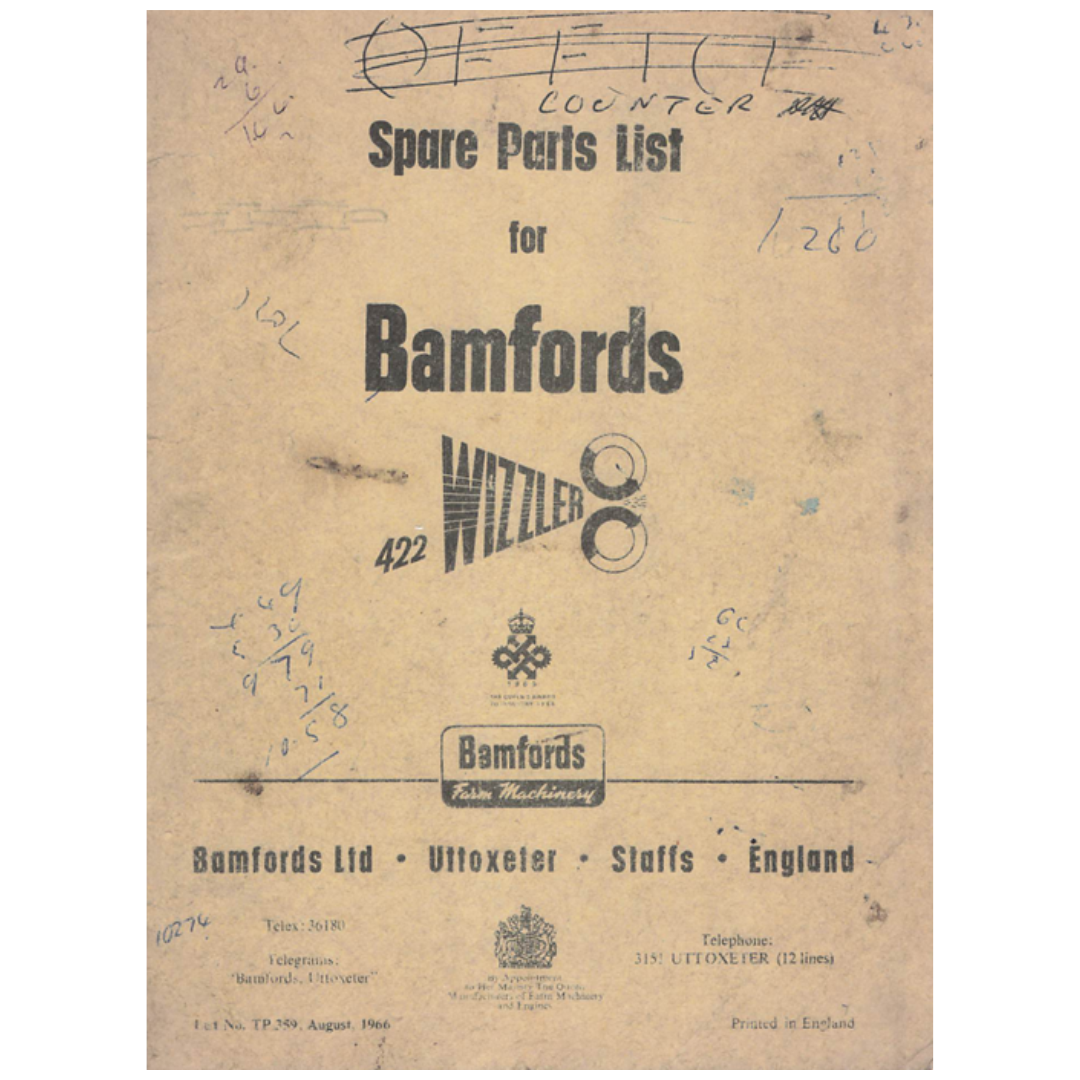 Bamfords 422 Wizzler Mower Spare Parts List