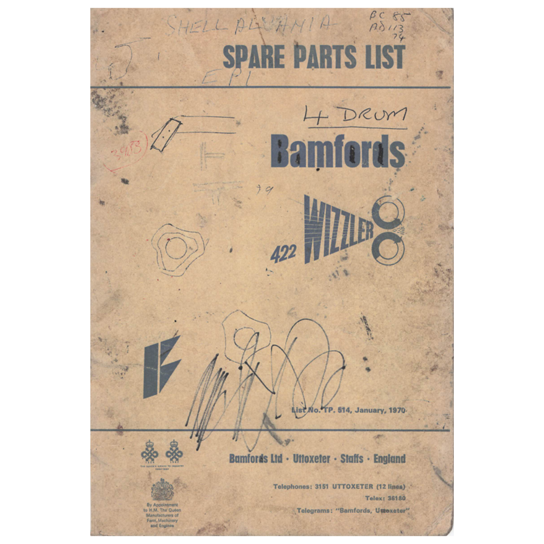 Bamfords 422 Wizzler Mower Spare Parts List