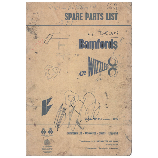 Bamfords 422 Wizzler Mower Spare Parts List