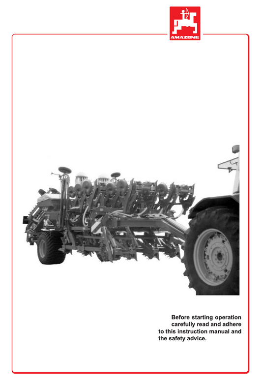 Amazone Airstar Primera MG418 Seed Drill Operator’s Manual (PDF Download)